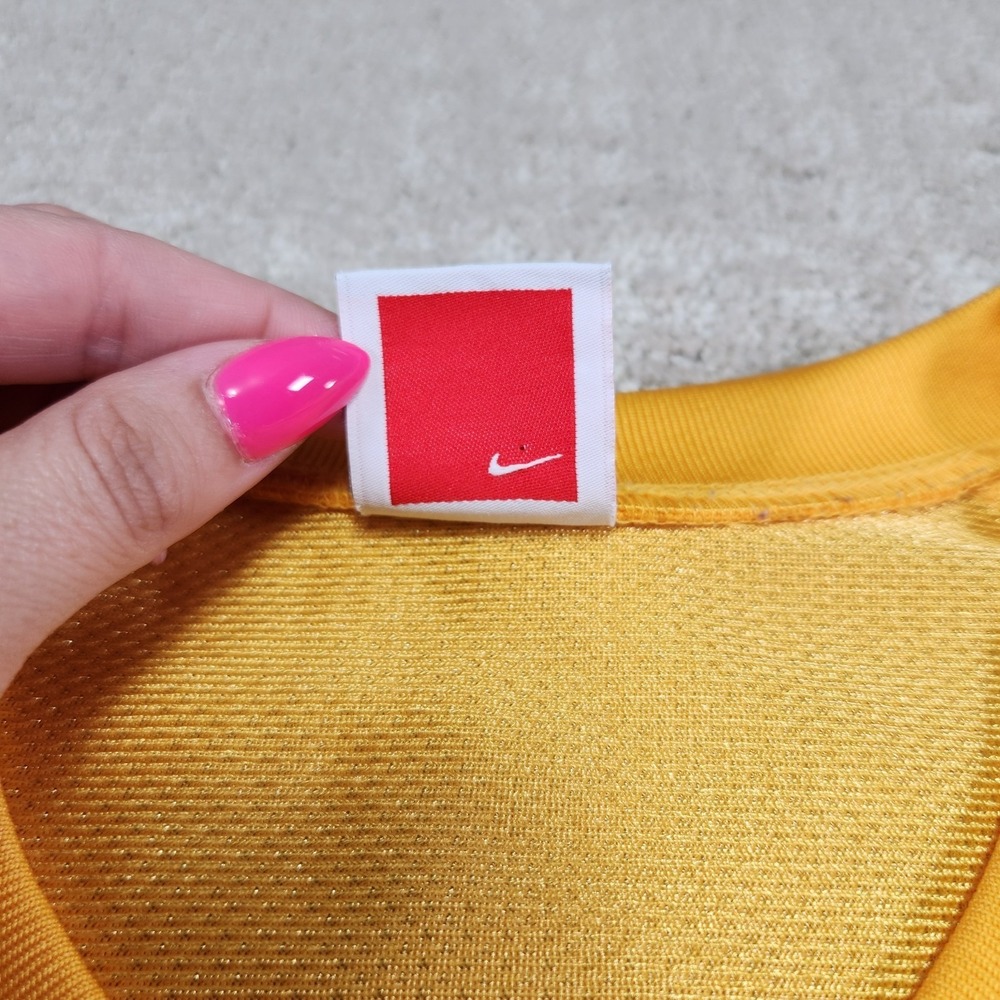 WVU Mountaineers Jersey Women Large Nike Tavon Austin Yellow Dri Fit NCAA - Picture 5 of 11